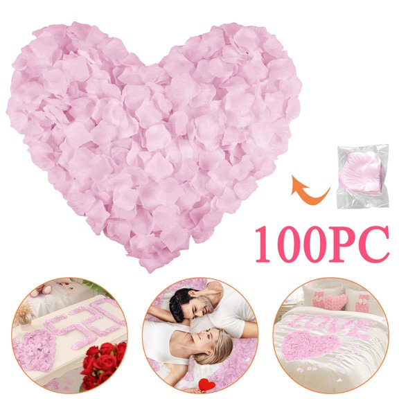 Flowers for Home and Wedding Realistic Silk Petals and Rose Set for DIY Arrangements and Centerpieces,5x5 cm,Pink1