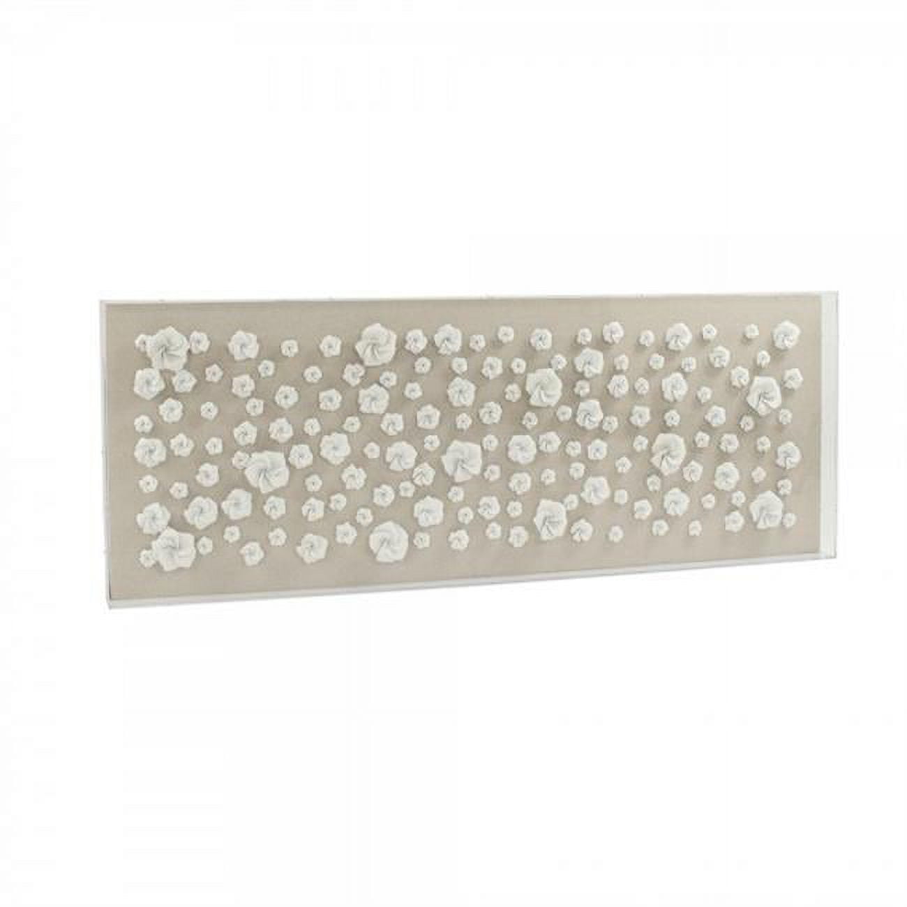 Handcrafted Ceramic Flowers in Acrylic Shadowbox Wall Art