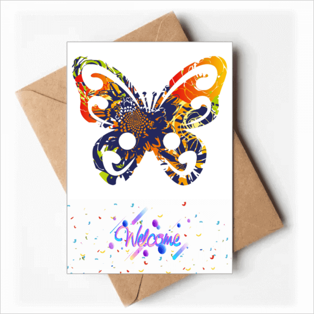 Flowers in Art Deco Fashion Welcome Back Greeting Cards Envelopes Blank