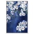 thumbnail image 1 of Flowers in Blues Canvas Print Summer Art Prints by Art Remedy, White Frame, 30 x 45, 1 of 7