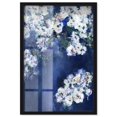 thumbnail image 1 of Flowers in Blues Shadowbox Print Summer Art Prints by Art Remedy, Black Frame, 36 x 54, 1 of 7