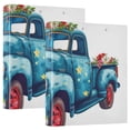 thumbnail image 1 of Flowers in Car 3 Ring Binders 1.5 inch Hardcover File Folders with Interior Pockets A4 Size Organizer for School Office Hospital Set of 2, 1 of 8