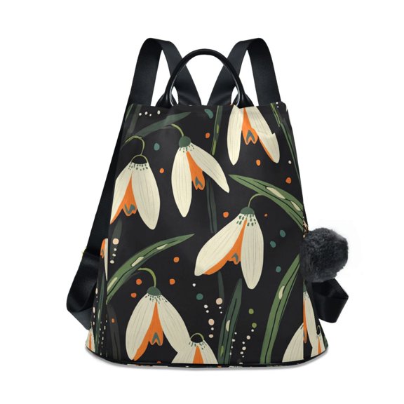 Flowers in Dark Travel Laptops Backpack for Women Anti-theft Casual Work Bag Daypack Lightweight Laptop Bag