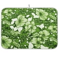 thumbnail image 1 of Flowers in Green Leaves Dish Drying Mat Microfiber Kitchen Pad Large Counter Absorbent Dish Mats Drainer Rack 16"x18", 1 of 7