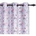 thumbnail image 1 of Flowers in White Blackout Curtain Grommet 95in 2panel, 1 of 5