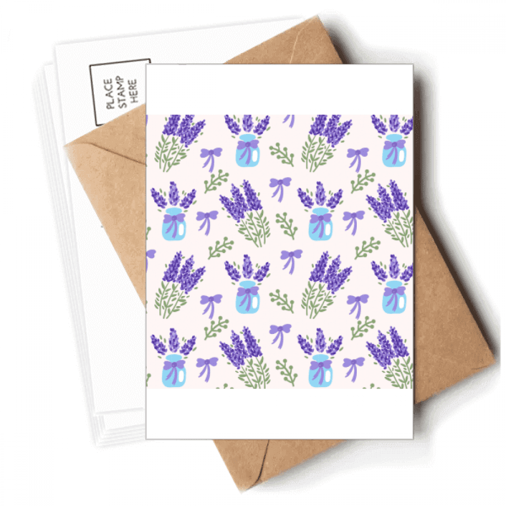 Flowers  lavender Decoration Painting Postcards Envelopes Blank Note Cards Mailing