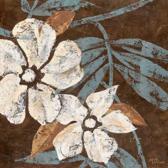 Flowers on Chocolate I Canvas Art - Maria Donovan (24 x 24)