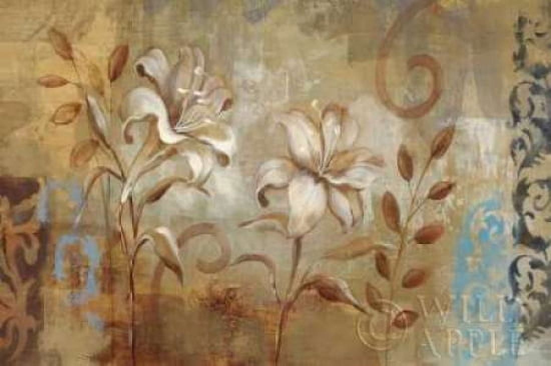 Flowers on Silver I WAG Canvas Art - Silvia Vassileva (12 x 18)