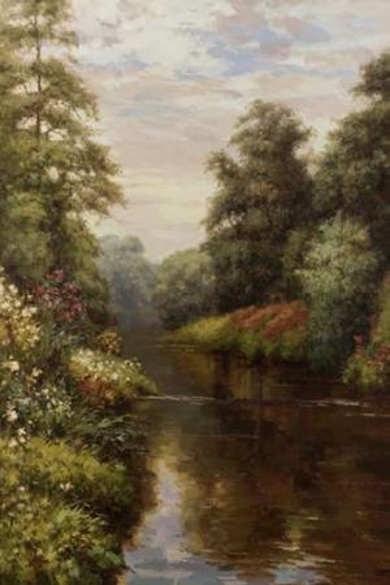 Flowers on the Bank Canvas Art - Willard (12 x 18)