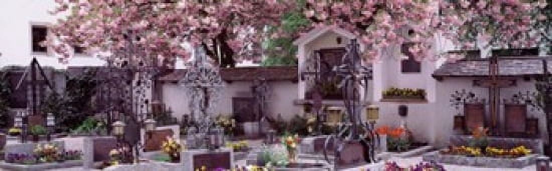 Flowers on tombstones Tirol Austria Canvas Art - Panoramic Images (18 x 6)