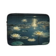 Flowers under the moon bottom rebound bubble buffer laptop interior bag