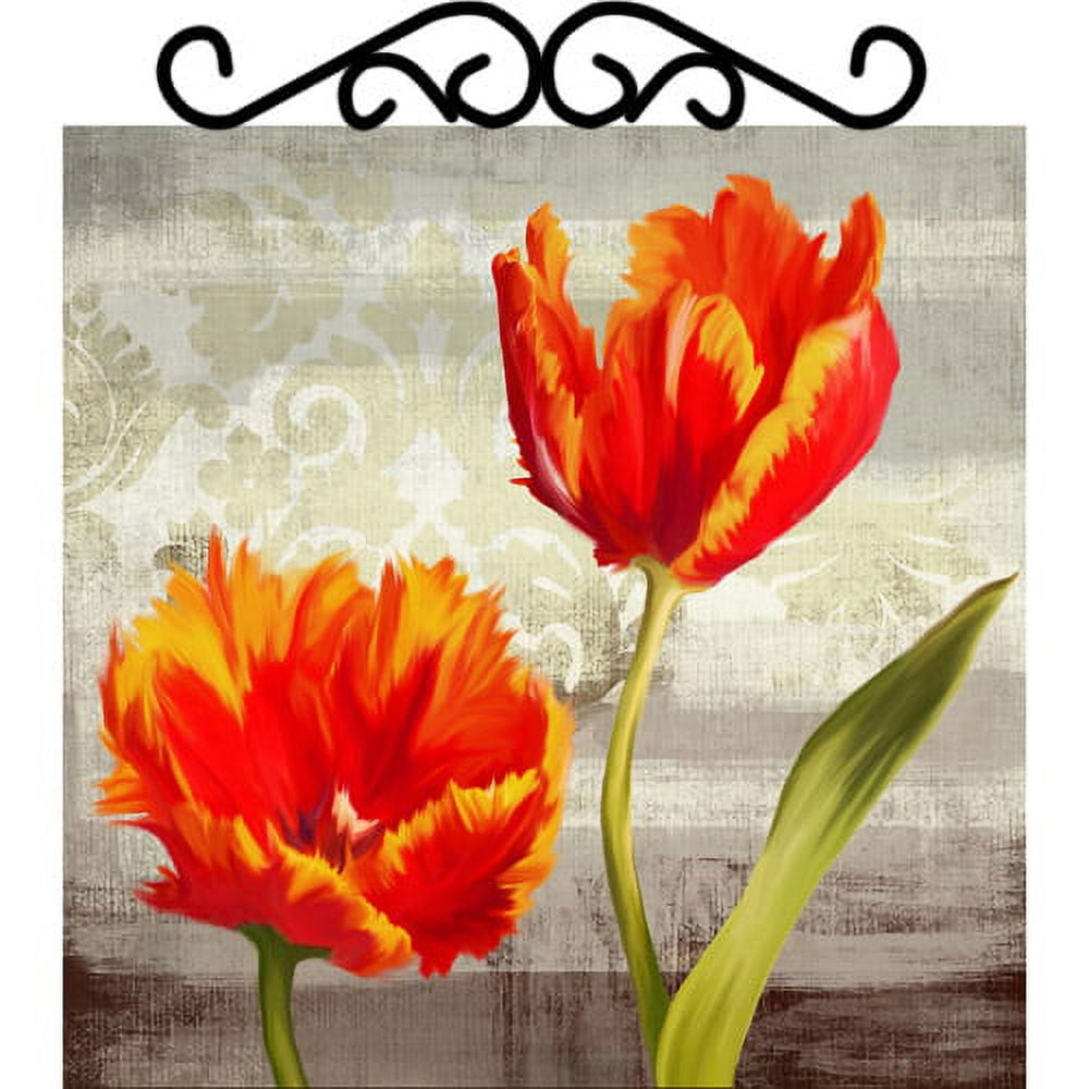 Flowers with Scroll