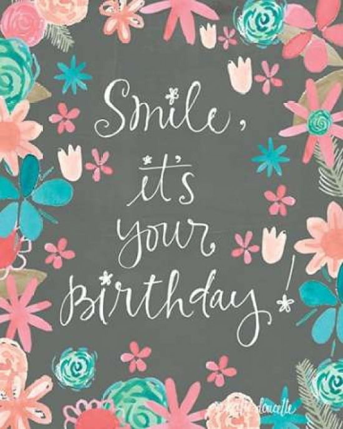 Flowery Birthday Canvas Art - Katie Doucette (24 x 30)