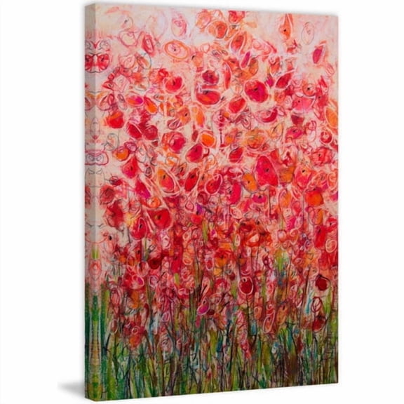 "Flowery Frenzy" Painting Print on Wrapped Canvas