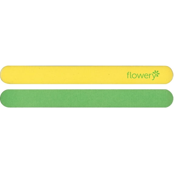 Flowery Lemon Lime Board Nail File 2 Pack