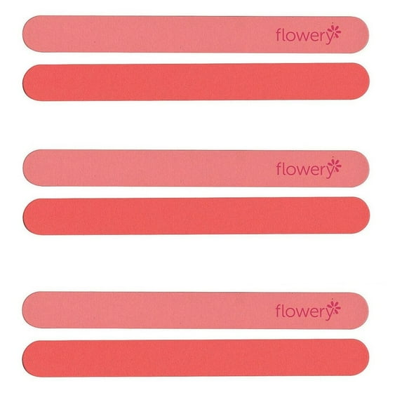 Flowery Pinky Board Nail File (Total of 6 Files)
