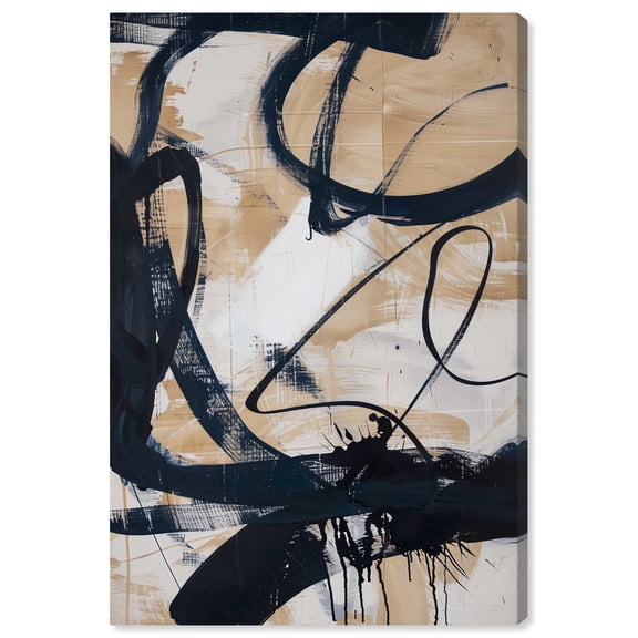 Flowing Abstract Shapes Wall Art Canvas Wall Art by Art Remedy, Gallery Wrapped, 16" x 24"