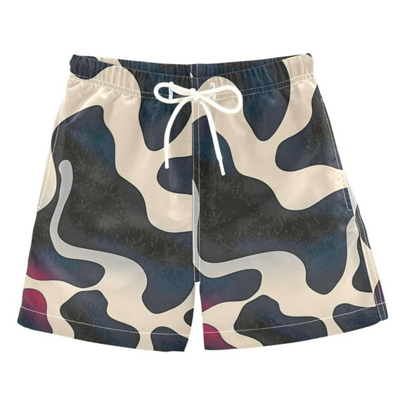 Flowing Blue Shapes Boys Swim Trunks Quick Dry Boy Swim Shorts for 3-14 Years