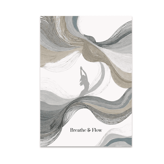 Flowing Breath Movement Art - Yoga Enthusiast - 13x19 Poster Print