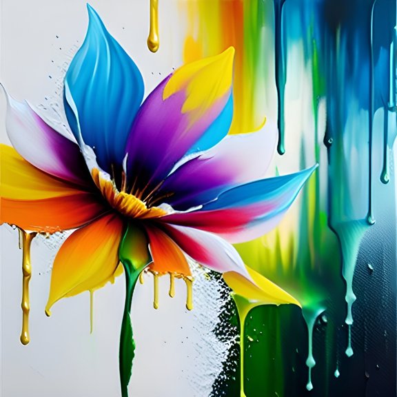 Flowing Flowers - Canvas Wall Art
