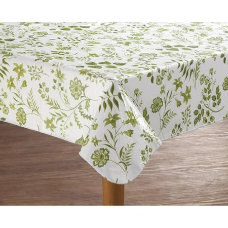 Flowing Flowers Vinyl Table Cover by HSK 60" x 120" Oblong
