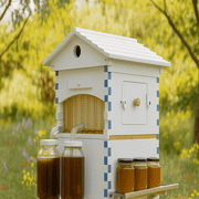 Flowing Honey Bee Hive Box Starter Kit, with 6 Beehive Frames & 6 Brood Frames, white color