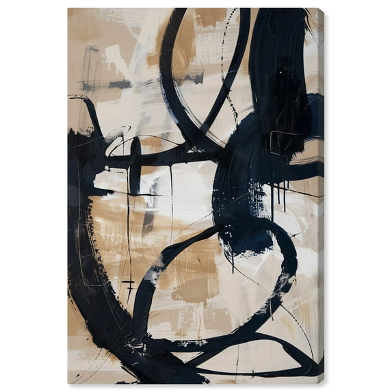 Flowing II Abstract Shapes Wall Art Canvas Wall Art by Art Remedy, Gallery Wrapped, 30" x 45"