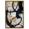 thumbnail image 1 of Flowing II Abstract Shapes Wall Art Canvas Wall Art by Art Remedy, Gold Floater Frame, 17.5" x 25.5", 1 of 7