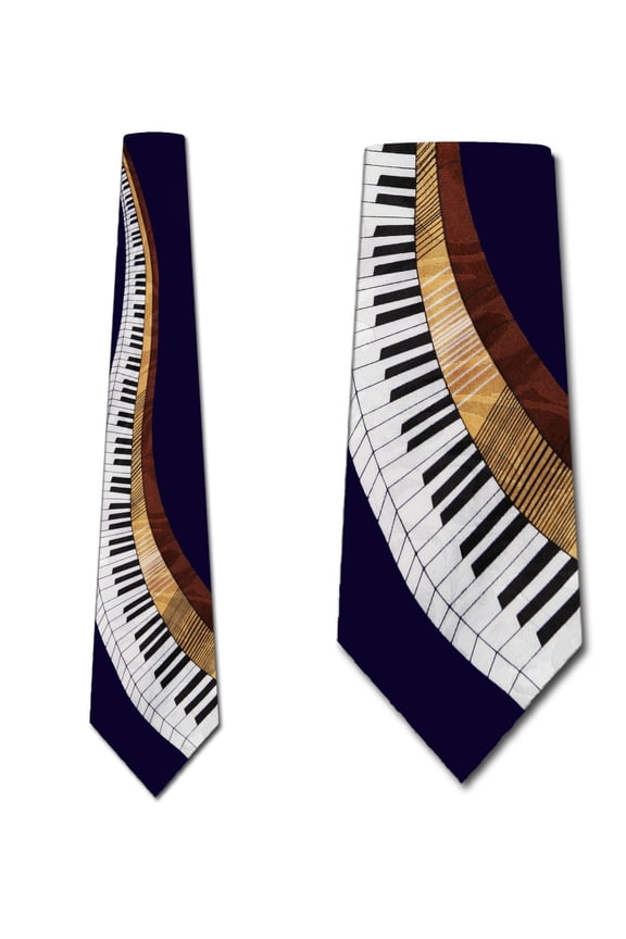 Flowing Keyboard (Navy) Necktie Mens Tie by Steven