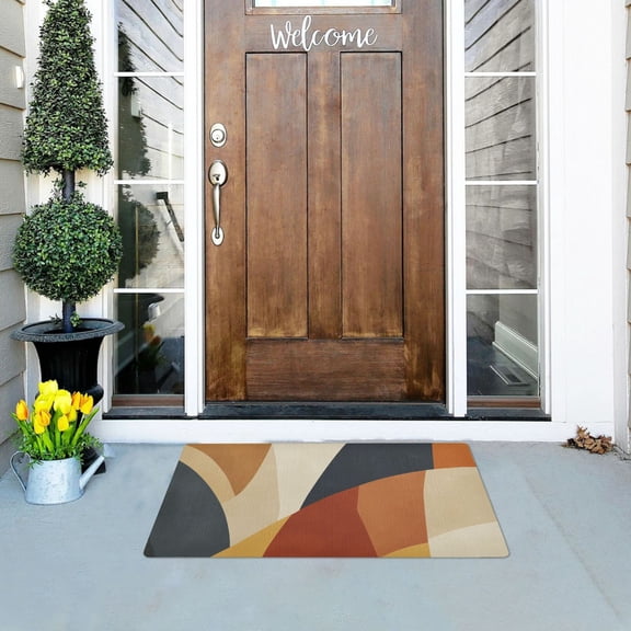 Flowing Lines Versatile Absorbent Door Mat, Non-Slip, Easy to Clean 32''x20''