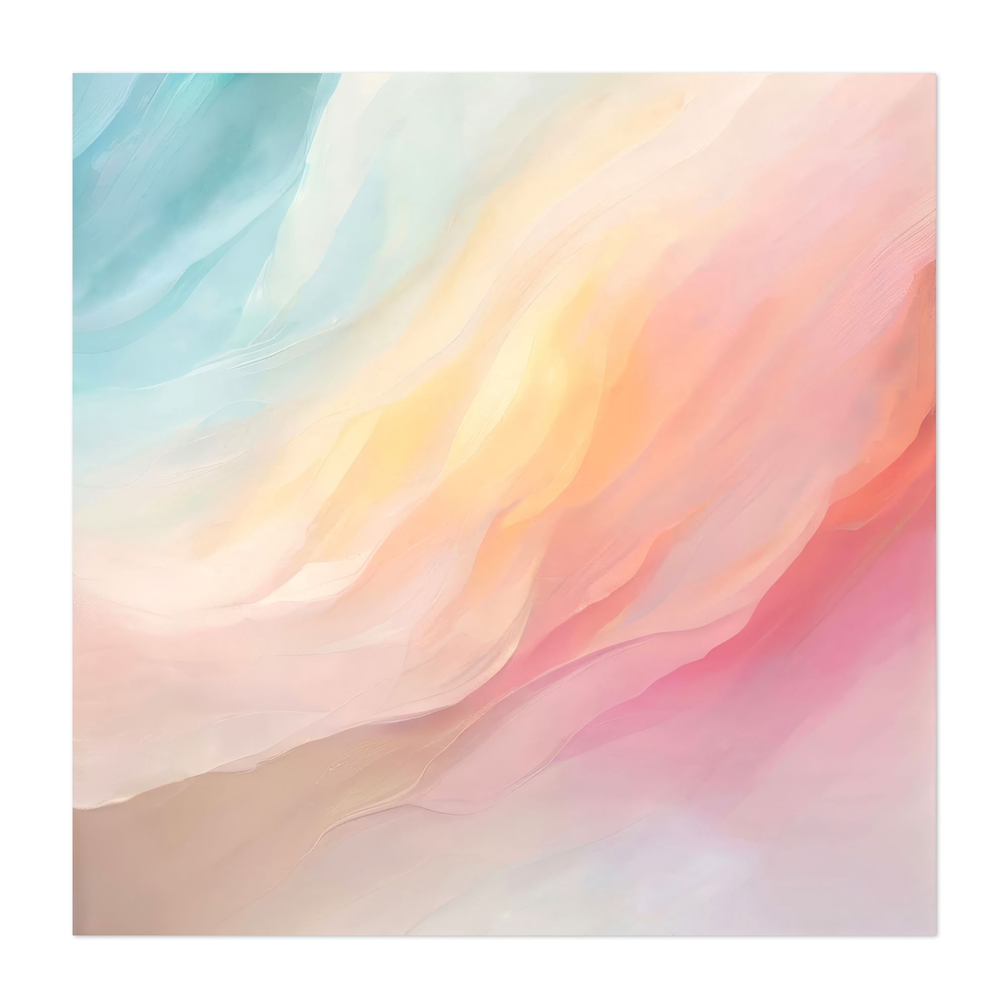 Flowing Pastel Hues - Digital Art Abstract Pastel Minimalist Modern Art ...