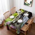 thumbnail image 1 of Flowing Water Zen Stones Table Cloth Waterproof Tablecloths, Modern Country Abstract Art Tablecloth Dining Table Cover for Kitchen Party Tabletop Outdoor, Rectangle Tablecloth 60x84 Inch, 1 of 9