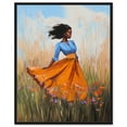 thumbnail image 1 of Flowing in Orange Canvas Glam Art by Art Remedy, Black Frame, 24" x 30", 1 of 7