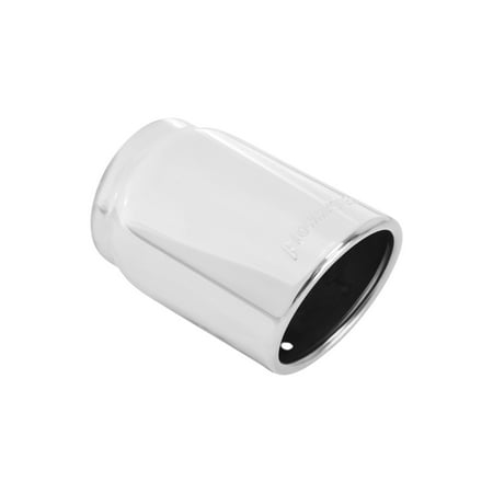 Flowmaster 15317 Exhaust Tip - 3.50 in. SS Rolled Edge Angle Cut Fits 3.00 in. Tubing - Weld on