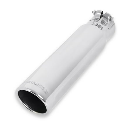 Flowmaster 15361 Exhaust Tip - 3.00 in. Rolled Angle Polished SS Fits 2.50 in. Tubing - clamp on