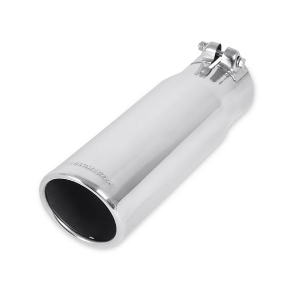 Flowmaster 15363 Exhaust Tip - 3.50 in. Rolled Angle Polished SS Fits 3.00 in. Tubing - clamp on