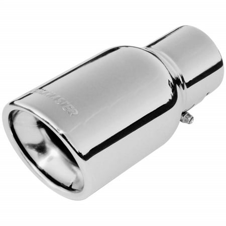 Flowmaster 15364 Exhaust Tip - 3.50 in. Rolled Angle Polished SS Fits 2.25 in. Tubing - clamp on