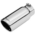 thumbnail image 1 of Flowmaster 15368 Exhaust Tip - 5.00 in. Rolled Angle Polished SS Fits 4.00 in. Tubing - clamp on, 1 of 2