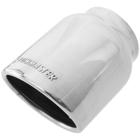 Flowmaster 15371 Exhaust Tip - 4.00 in. Rolled Angle Polished SS Fits 3.00 in. Tubing - weld on