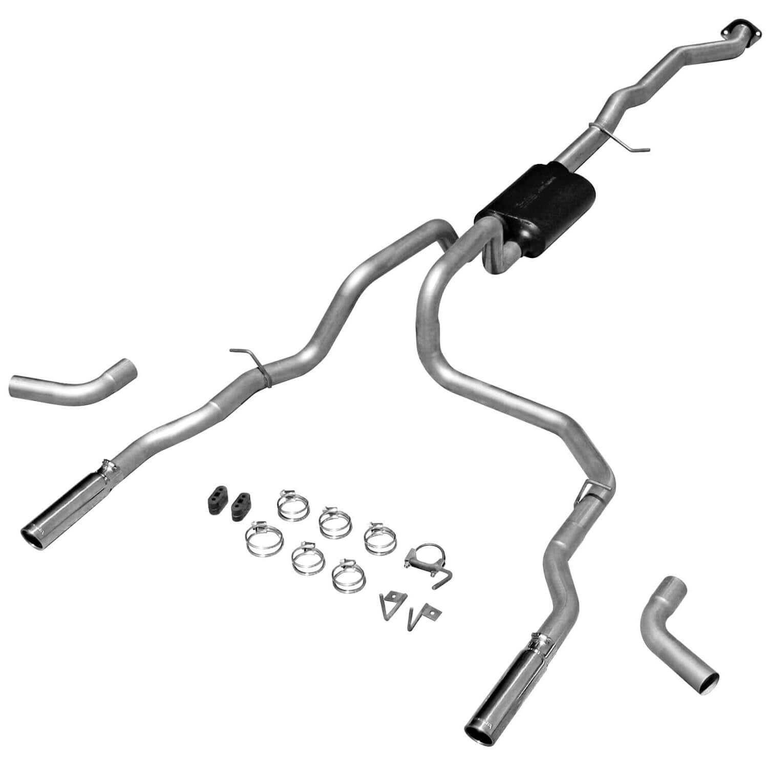 Flowmaster 17428 Cat-back System - Dual Rear/Side Exit - American Thunder - Moderate Sound
