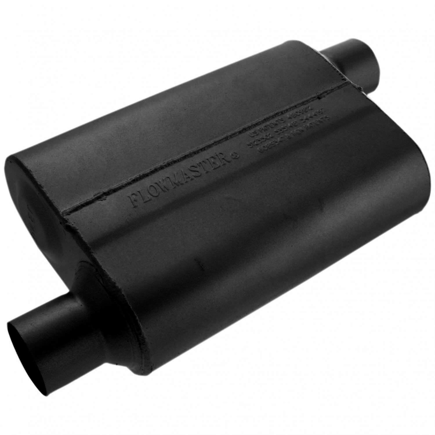 Flowmaster 42543 40 Series Muffler - 2.50 Offset In / 2.50 Offset Out - Aggressive Sound