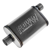 Flowmaster 71226 FlowFX Muffler 2.5" Offset Inlet Center Outlet - Moderate Sound 409 Stainless Steel