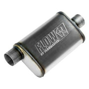 Flowmaster 71229 FlowFX Muffler 3 Offset Inlet 3 Center Outlet - Moderate Sound 409 Stainless Steel