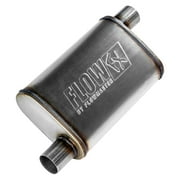 Flowmaster 71235 FlowFX Muffler 2.25 Offset Inlet Offset Outlet - Moderate Sound 409 Stainless Steel
