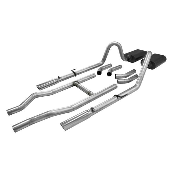 Flowmaster 817174 Header-back System 409S - Dual Rear Exit - American Thunder -Moderate/Aggressive