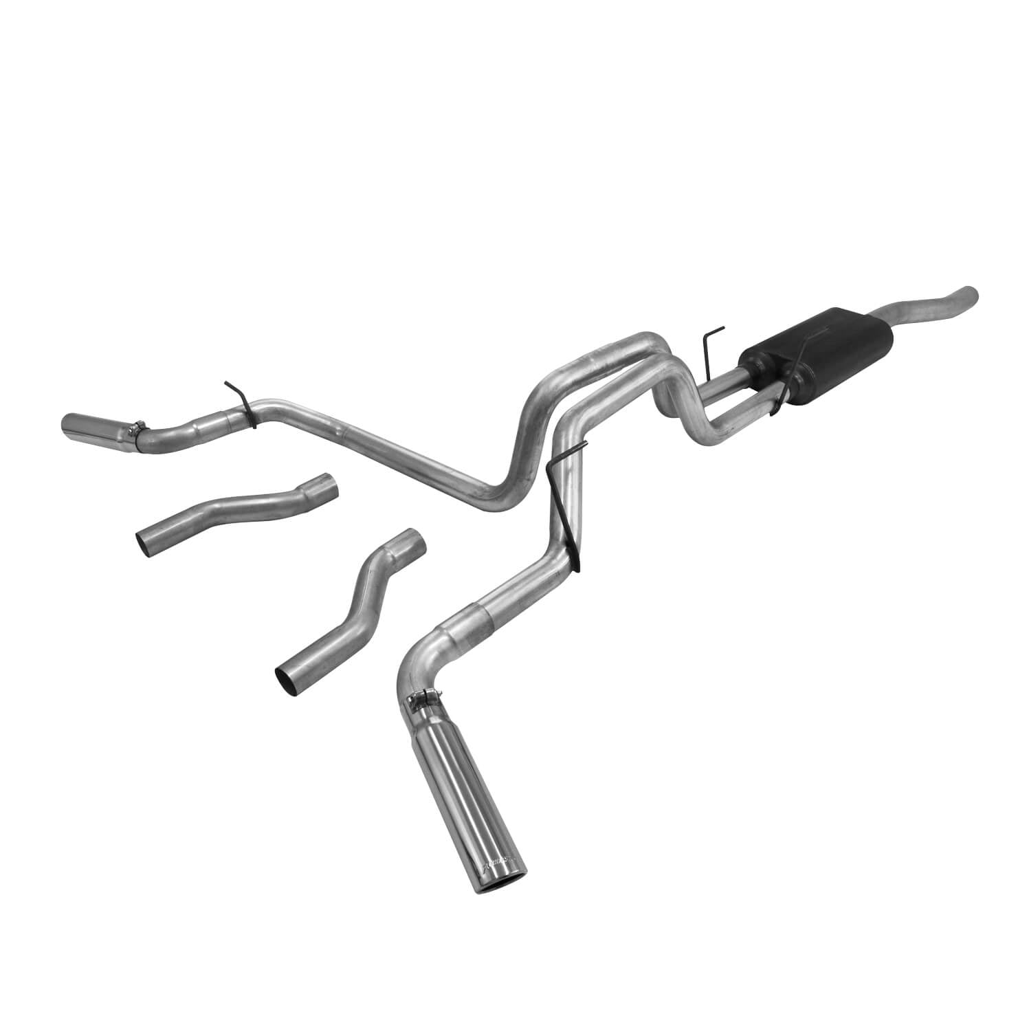 Flowmaster 817507 Cat-back System 409S - Dual Rear/Side Exit - American Thunder - Moderate Sound