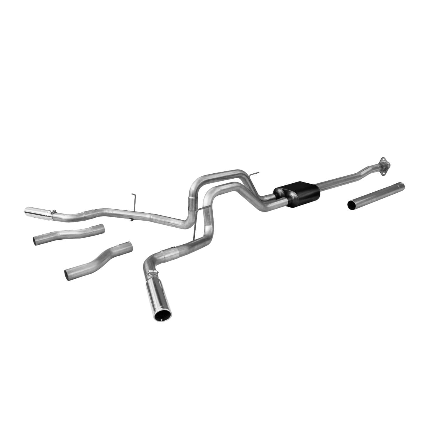Flowmaster 817522 Cat-back System 409S - Dual Rear/Side Exit - American Thunder - Moderate Sound