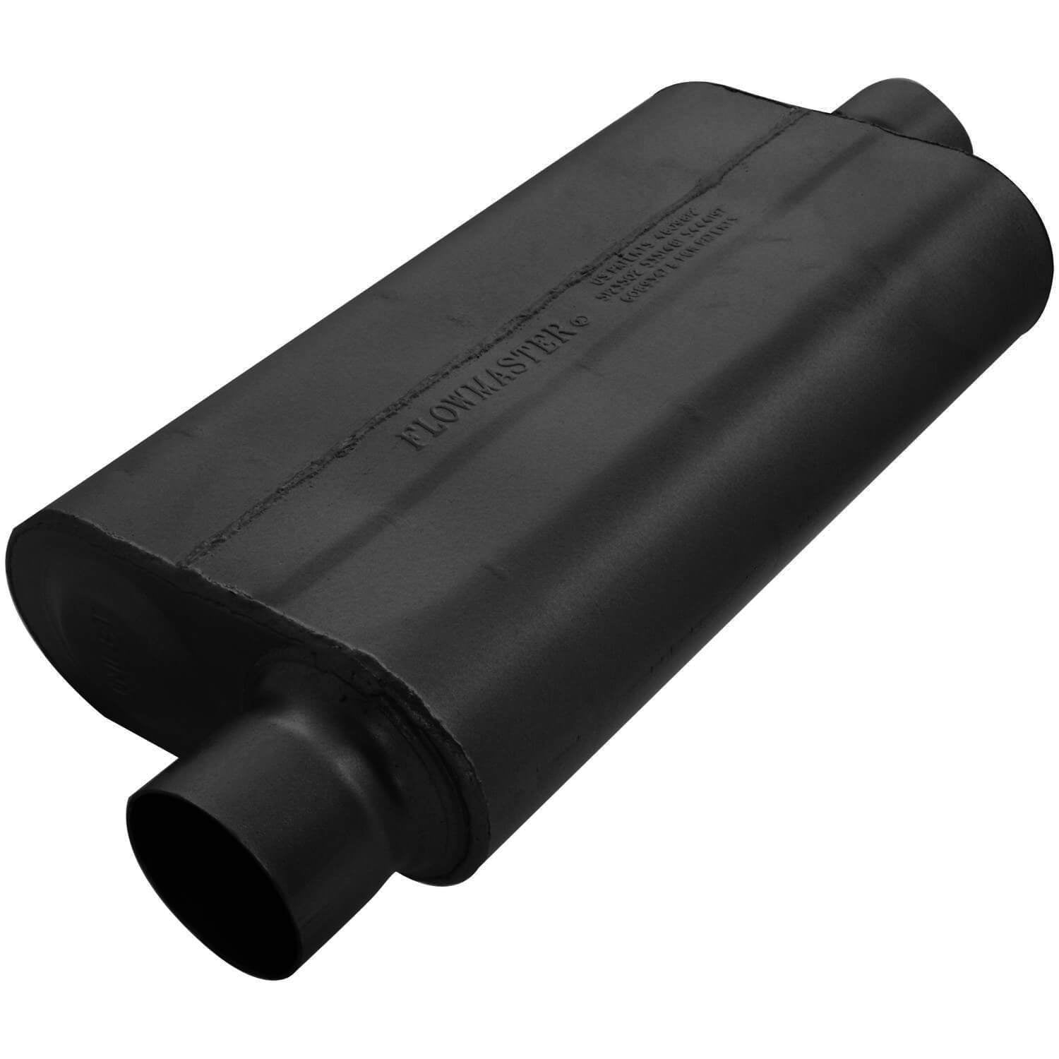 Flowmaster 943051 50 Delta Flow Muffler - 3.00 Offset In / 3.00 Center Out  - Moderate Sound Fits select: 1966-1967 PLYMOUTH BELVEDERE