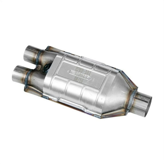 Flowmaster Universal OBDII Catalytic Converter SS - 2.0in. Dual In / 2.5in. Out / 17in. Length