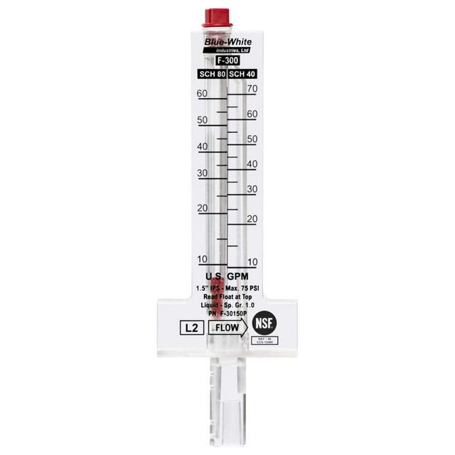 Flowmeter for 2 in. PVC Pipe, Horizontal Installation